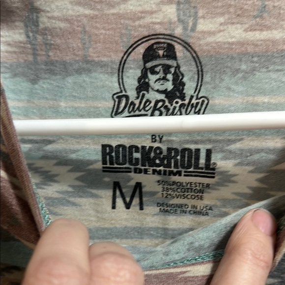 Rock & Roll Cowgirl Green and Red Short Sleeve Tee - Picture 2 of 4